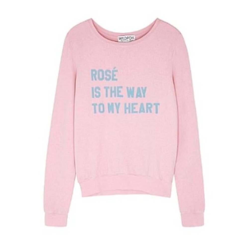 Wildfox Women's Rose Is The Way Baggy Beach‎ Sweater NWT